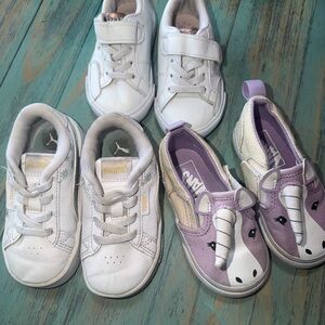 Toddler girl size 5c shoe lot Vans, pumas, and ralph lauren polo